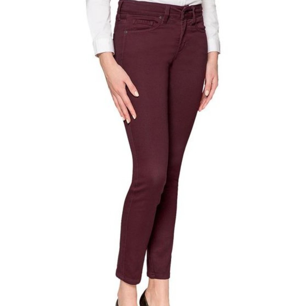 NYDJ Legging 5 Pocket Skinny Sculpting Legging Jeans In Deep Currant Sz 8